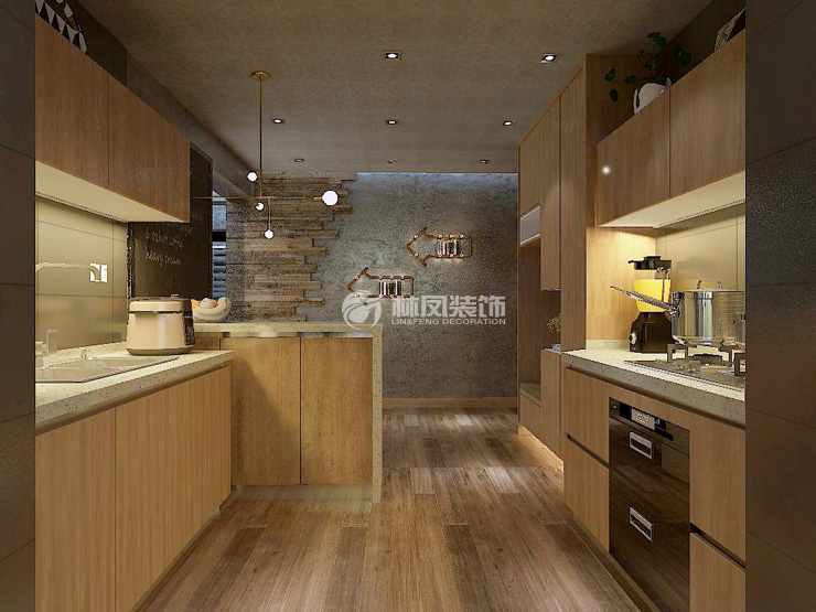 北欧风格厨房地板铺贴装修效果图