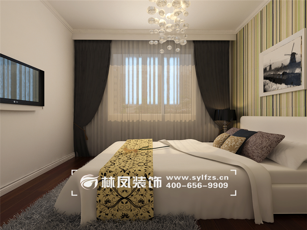 新湖明珠城-90平-现代风格-次卧1.jpg