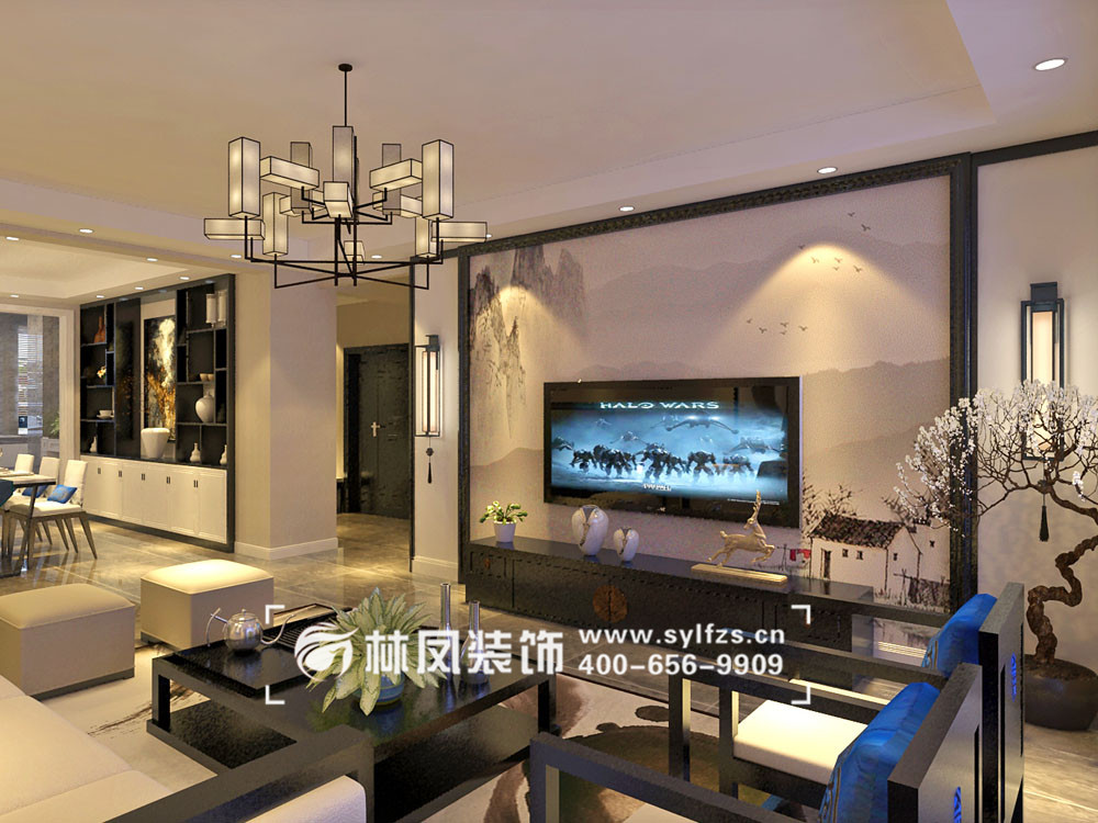 坤泰新界-150平-新中式风格-客厅2.jpg