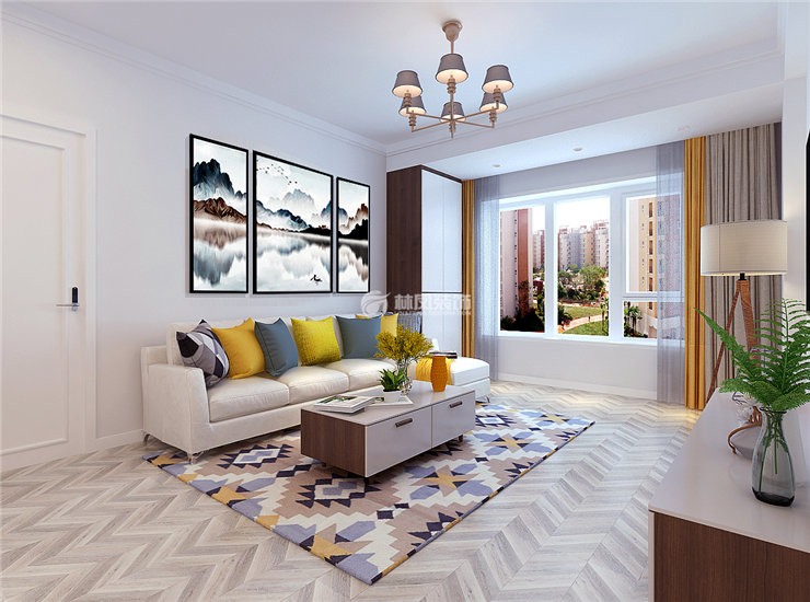 汇邦克莱枫丹-118平-现代风格-沙发背景.jpg
