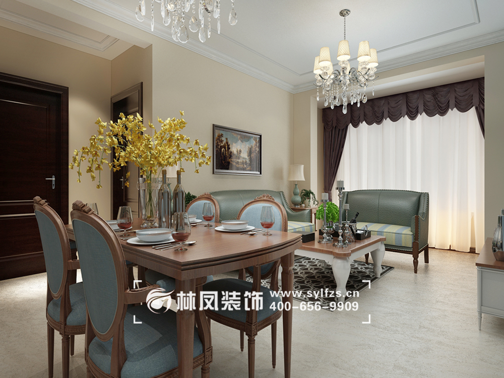 保利达翠提湾-95平-简美风格-餐厅.jpg