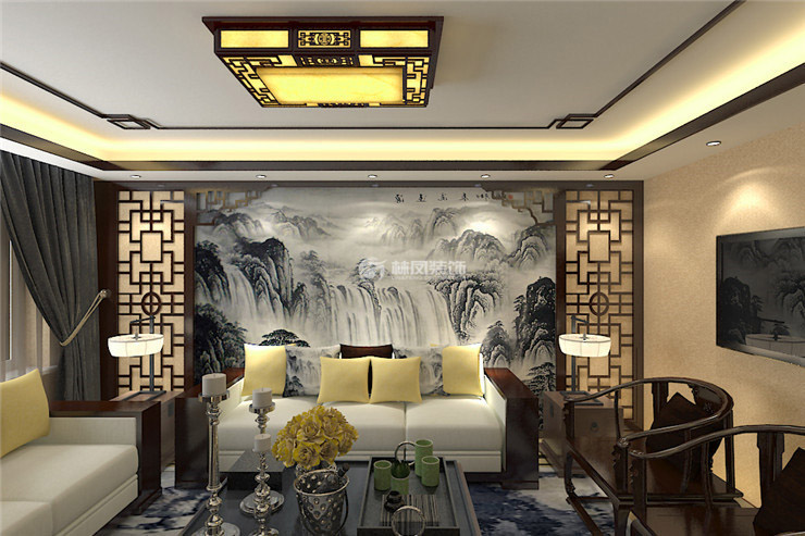 中海康城-205平-中式风格-沙发背景墙.jpg