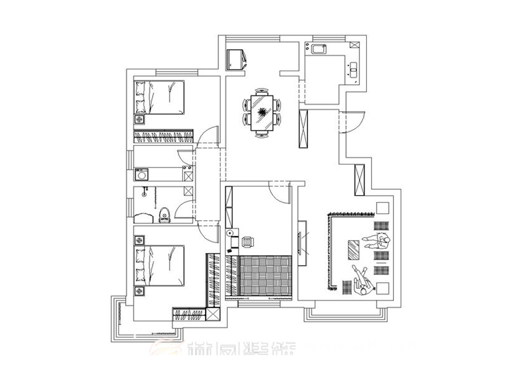 医大家属楼-130平米-北欧风格-户型图.jpg