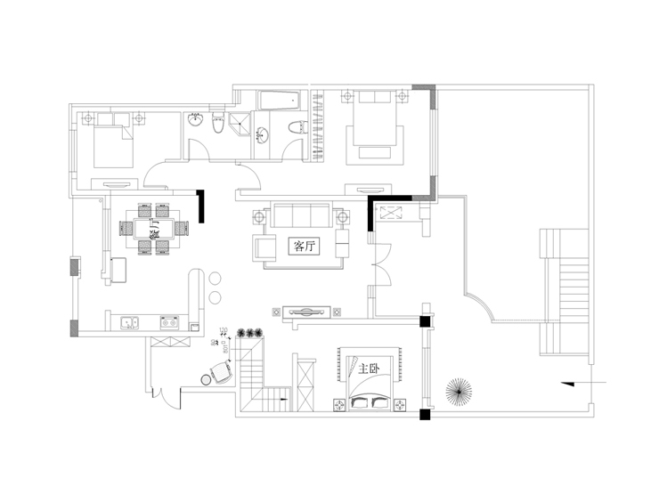 罗佳-远洋和平府现代中式 220㎡-一楼户型图.jpg