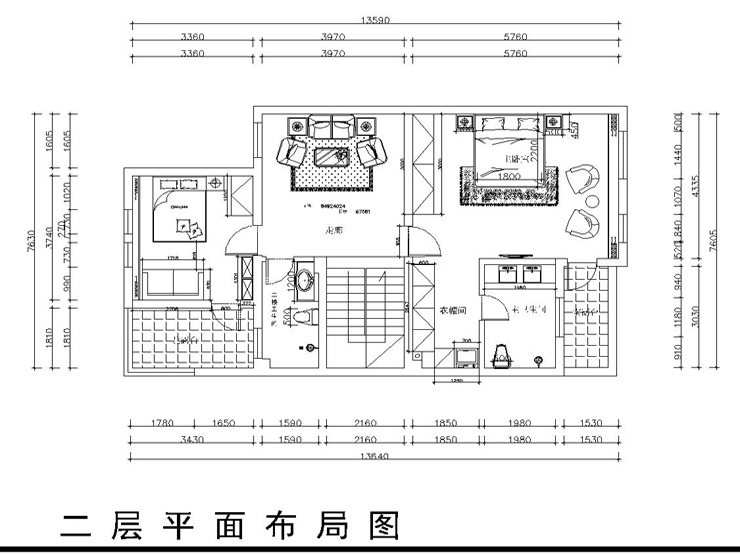 保利十二橡树庄园-356平-欧式田园风格-二层布局图.jpg