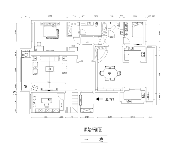 远洋公馆-340平-简欧风格-平面布局图.jpg
