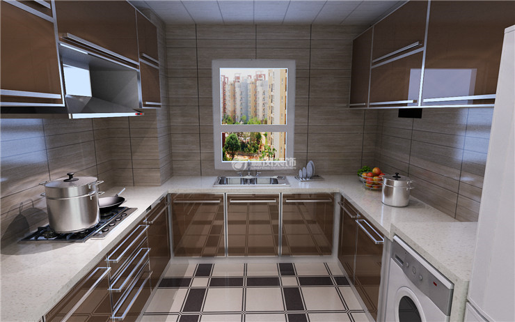 九洲湾景汇现代风格3居室132平厨房效果图.jpg