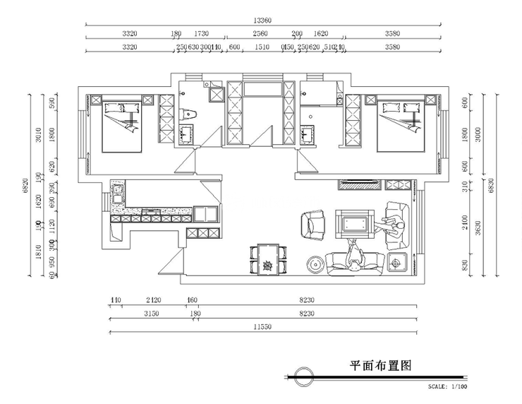 金地铁西檀府102平-平面布置.png