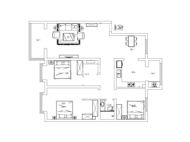 富有家园-138-现代简约风格-平面布置图.jpg
