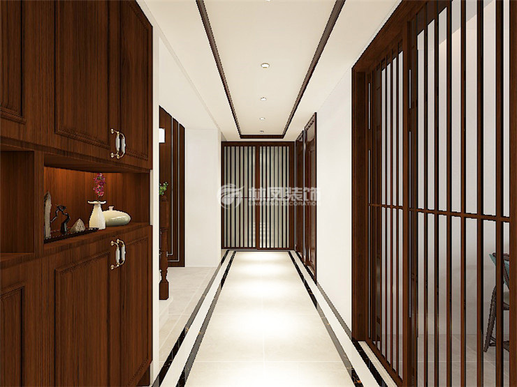 保利海棠--155平--现代中式风格--过廊.jpg