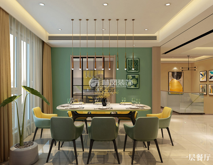设计五部-王伟力-万科西华府400平米-现代风格-一楼餐厅.jpg