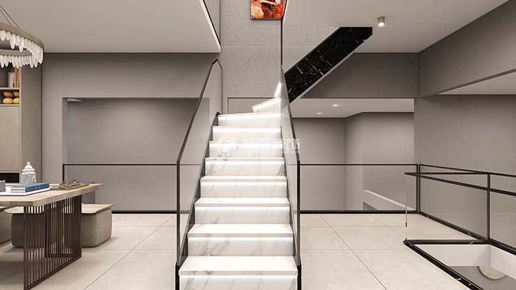 集美万象-330平-现代轻奢风格-楼梯间图.jpg