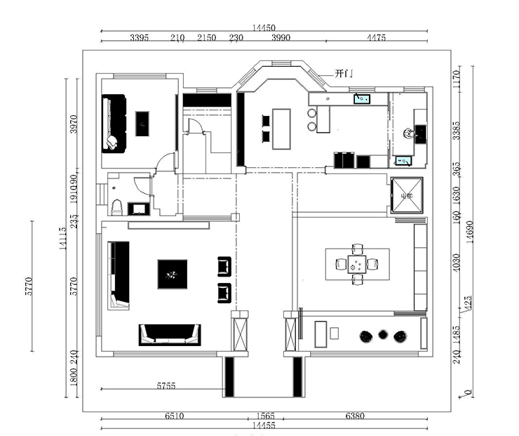 凤凰城-500平-日式风格-户型图一楼.png