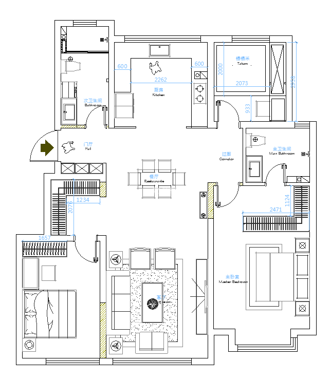 龙湖听蓝时光132现代简约户型图.png